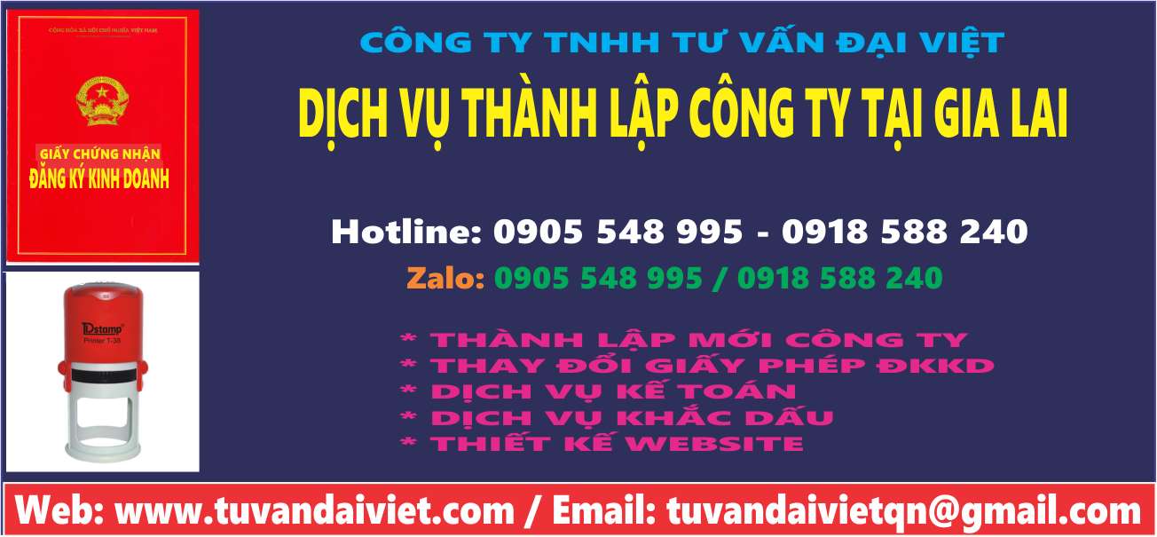 Dịch Vụ L&agrave;m Giấy Ph&eacute;p Đăng K&yacute; Kinh Doanh Tại Gia Lai