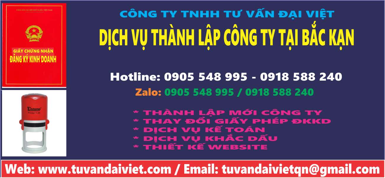 Đăng K&yacute; Th&agrave;nh Lập C&ocirc;ng Ty Tại Bắc Kạn - Mở C&ocirc;ng Ty Tại Bắc Kạn