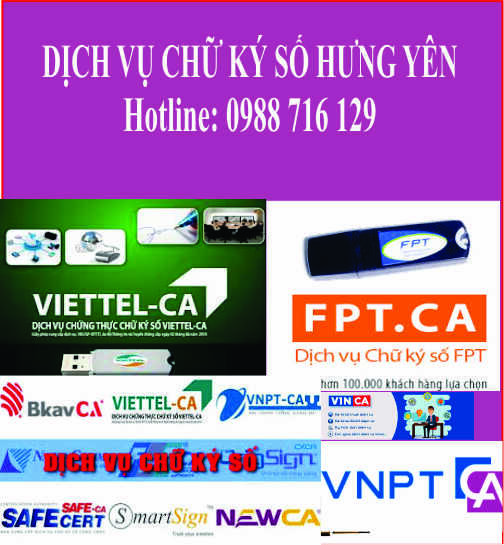 Dịch Vụ Chữ K&yacute; Số Tại Hưng Y&ecirc;n