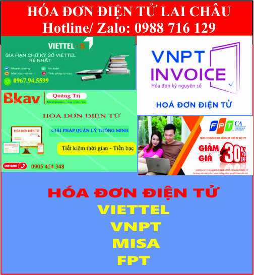 Dịch vụ h&oacute;a đơn điện tử tại Lai Ch&acirc;u