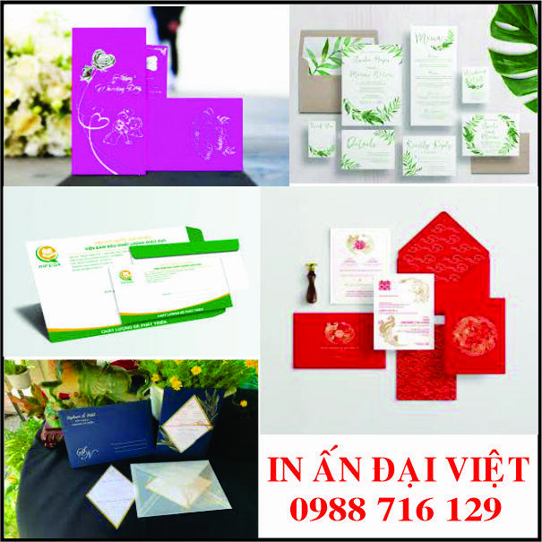In phong bì thư Tuy Hòa in thiệp cưới tại Tuy Hòa
