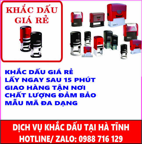 Khắc dấu Tại H&ocirc;̀ng Lĩnh-Hà Tĩnh